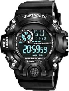 REDUX Digital Watch for Boys (Black Dial, Black Colored Strap)