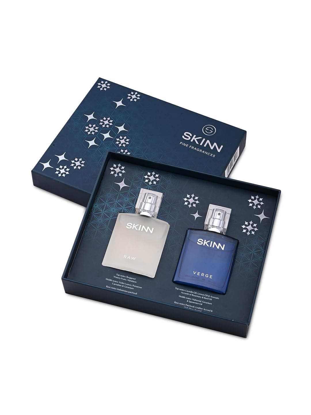 Skinn by Titan, Verge & Raw Long Lasting Perfume for Him Gift Set - 25 mL (Pack of 2) | Perfume for Men | Eau de Parfum for Men | Premium Fragrance | Grooming Essentials | Men's cologne