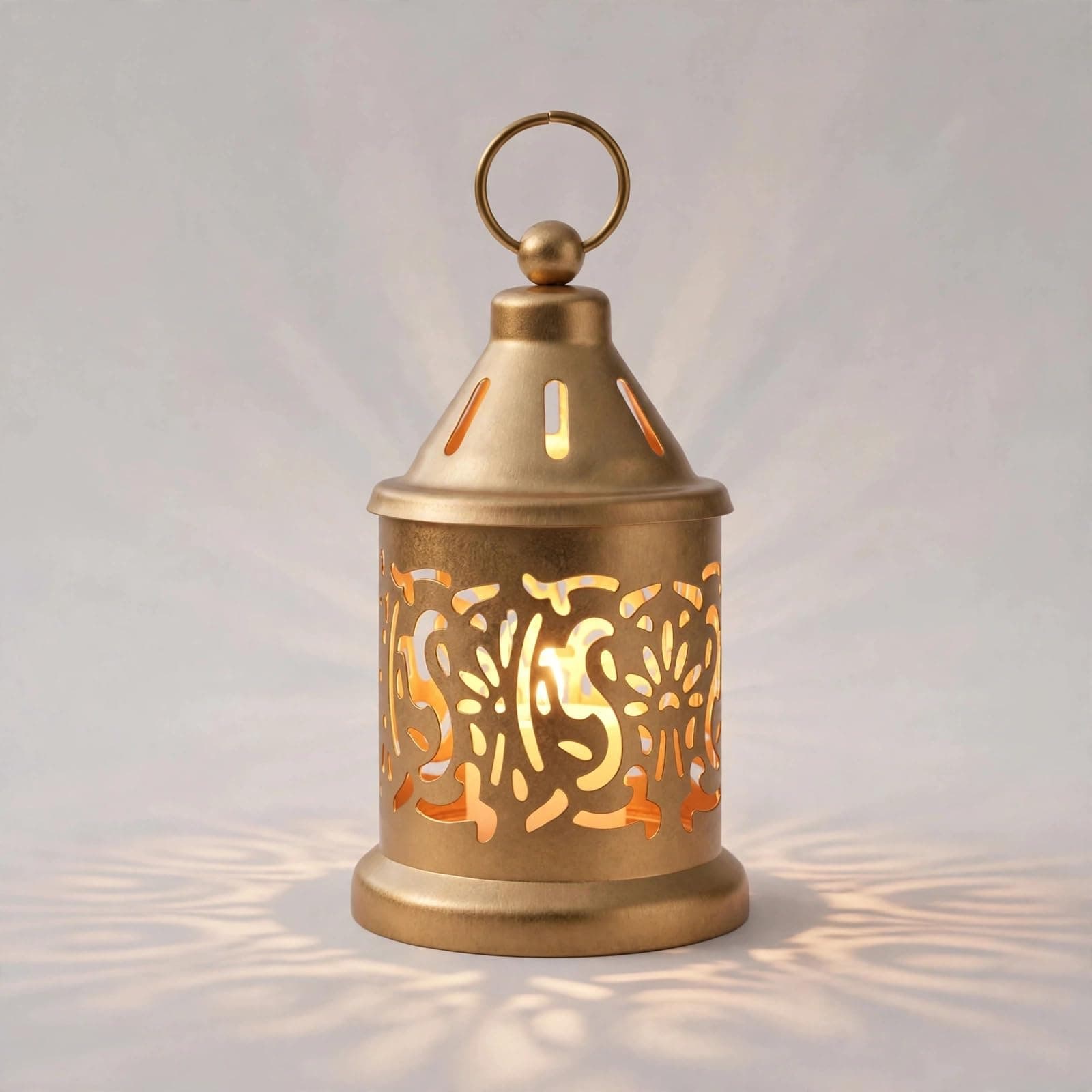 Nutech Decor Hanging Metal Candle & Tealight Holder Lantern Set With LED Candle – Decorative Golden Vintage Lanterns for Home, Living Room, Dining Table, Balcony, Garden & Festival Gifting (Pack of 1)