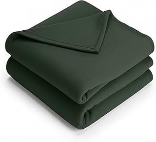 Home Stylish 300 TC All Season Solid/Plain Lightweight Polar Fleece Double Bed Blanket (230 x 230 cm Green)