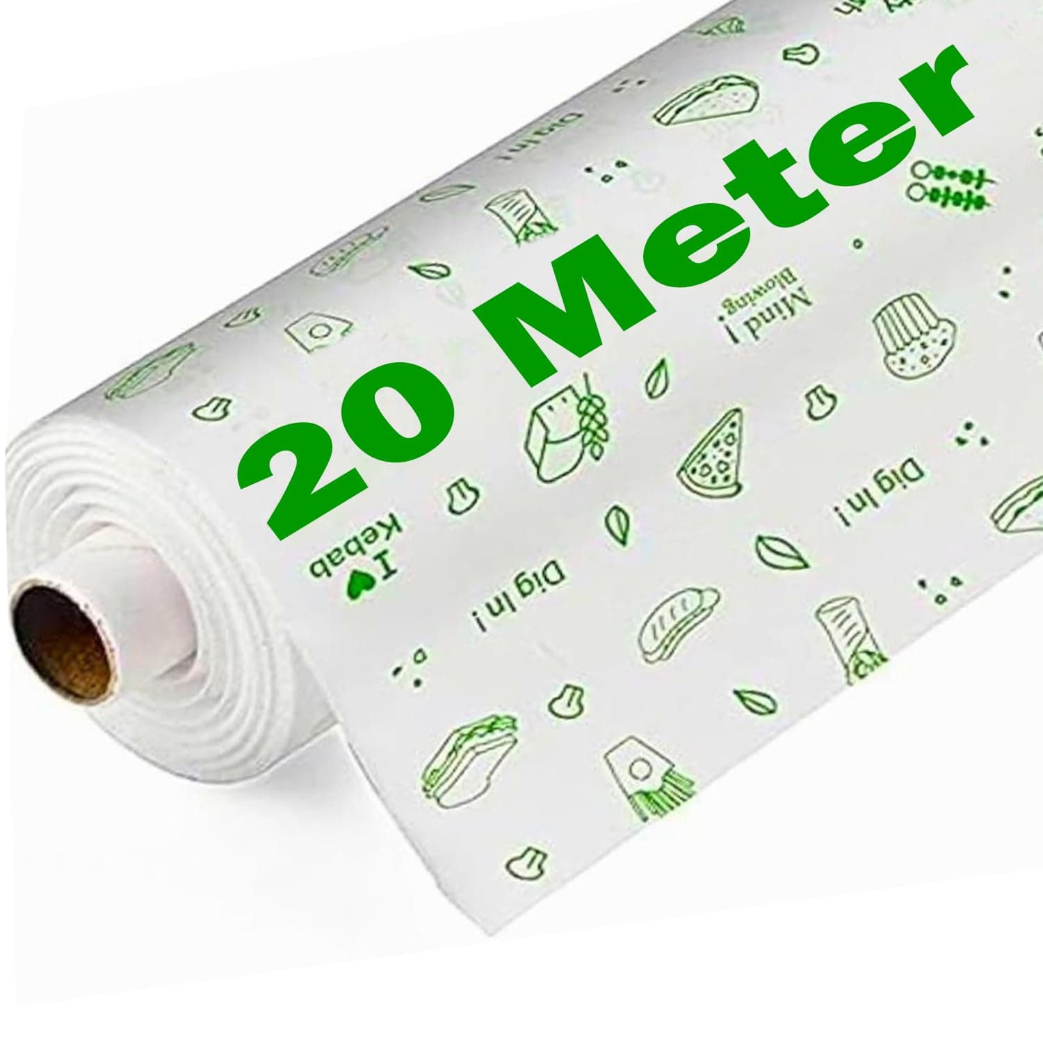 OFIXO 20 Meters Food Wrapping Paper Roll - Premium Non-Stick Butter Wrapping Paper. Food Wrapping Paper, Re-heatable Non Stick Paper, Oven Safe Parchment Paper