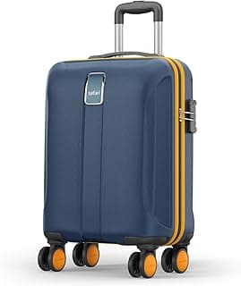 Safari Cabin Thorium Neo 8 Wheels 55 Cm Small Trolley Bag Hard Case Polycarbonate 360 Degree Wheeling System Luggage, Trolley Bags for Travel, Suitcase for Travel, Graphite Blue