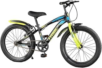 Lifelong 20T Cycle for Kids 5 to 8 Years - Bike for Boys and Girls - 85% Pre-Assembled, Frame Size: 12" - Suitable for Children 3 Feet 10 Inch+ Height - Unisex Cycle (Tribe, Yellow & Black),Rigid