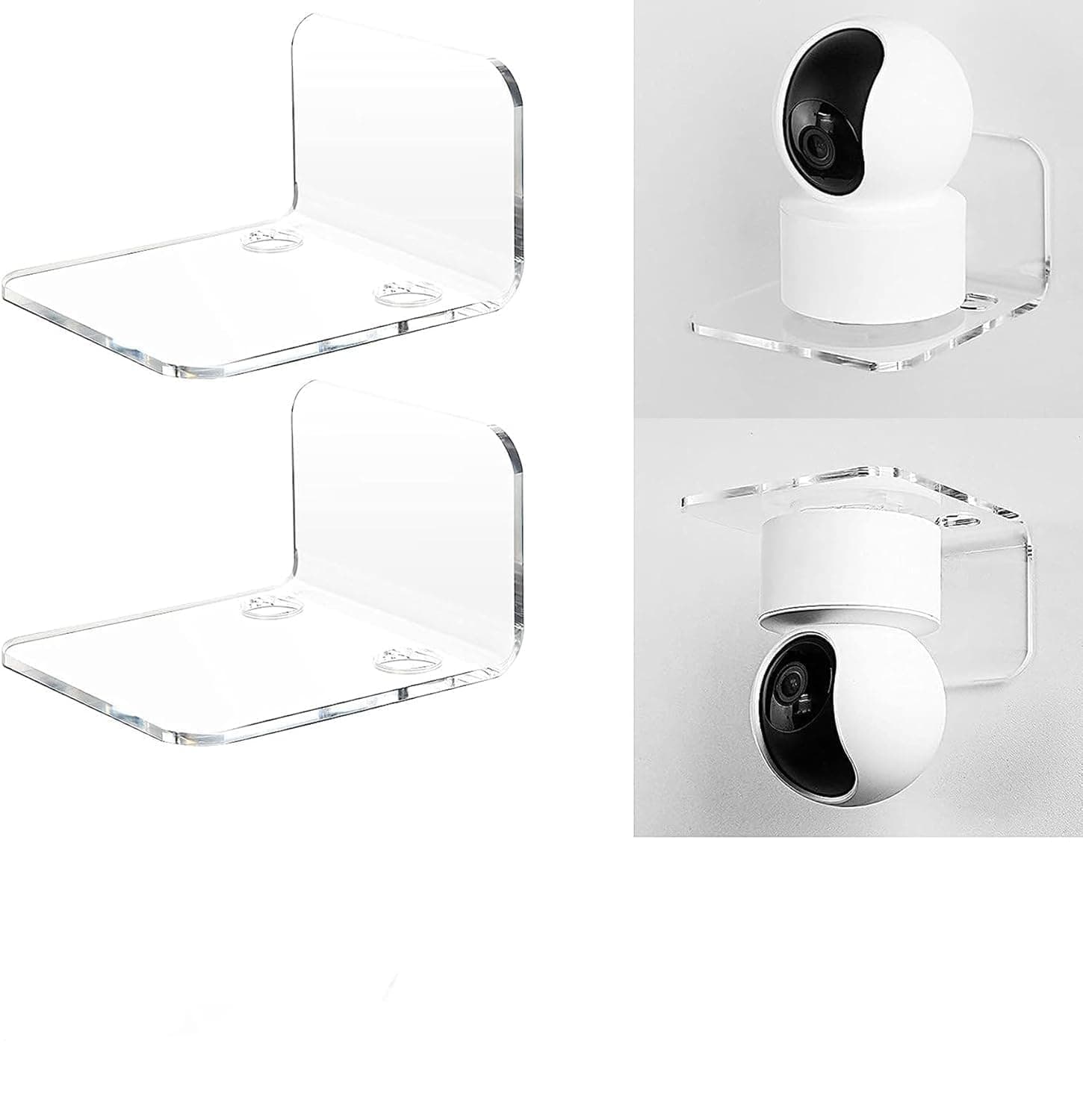 FEELING WELL Acrylic Wall Mount Stand Holder for CCTV Security WiFi Camera Home Outdoor Indoor Office Shop Baby Monitors Wireless (4)