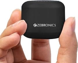 ZEBRONICS Pixie Portable Speaker, 5 Watts, Supports Bluetooth, TWS Function, mSD, Compact Design, Call Function, Carry Loop, Upto 7h Backup (Black)