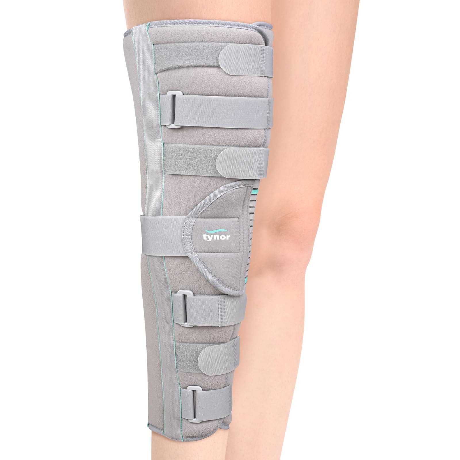 Tynor Knee Immobiliser 22"/56cm, Grey, Medium, 1 Unit