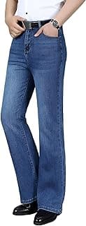 Ben Martin Men’s Bell Bottom Jeans || Bootcut Denim Pants || Wide Leg Flared Jeans for Men || High Waist Stretchable Retro Fit || Cotton Jeans for College Casual (0)