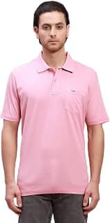 Colorplus Men's Pure Cotton Solid Pattern Classic Fit Polo Neck Half Sleeve Casual T-Shirt