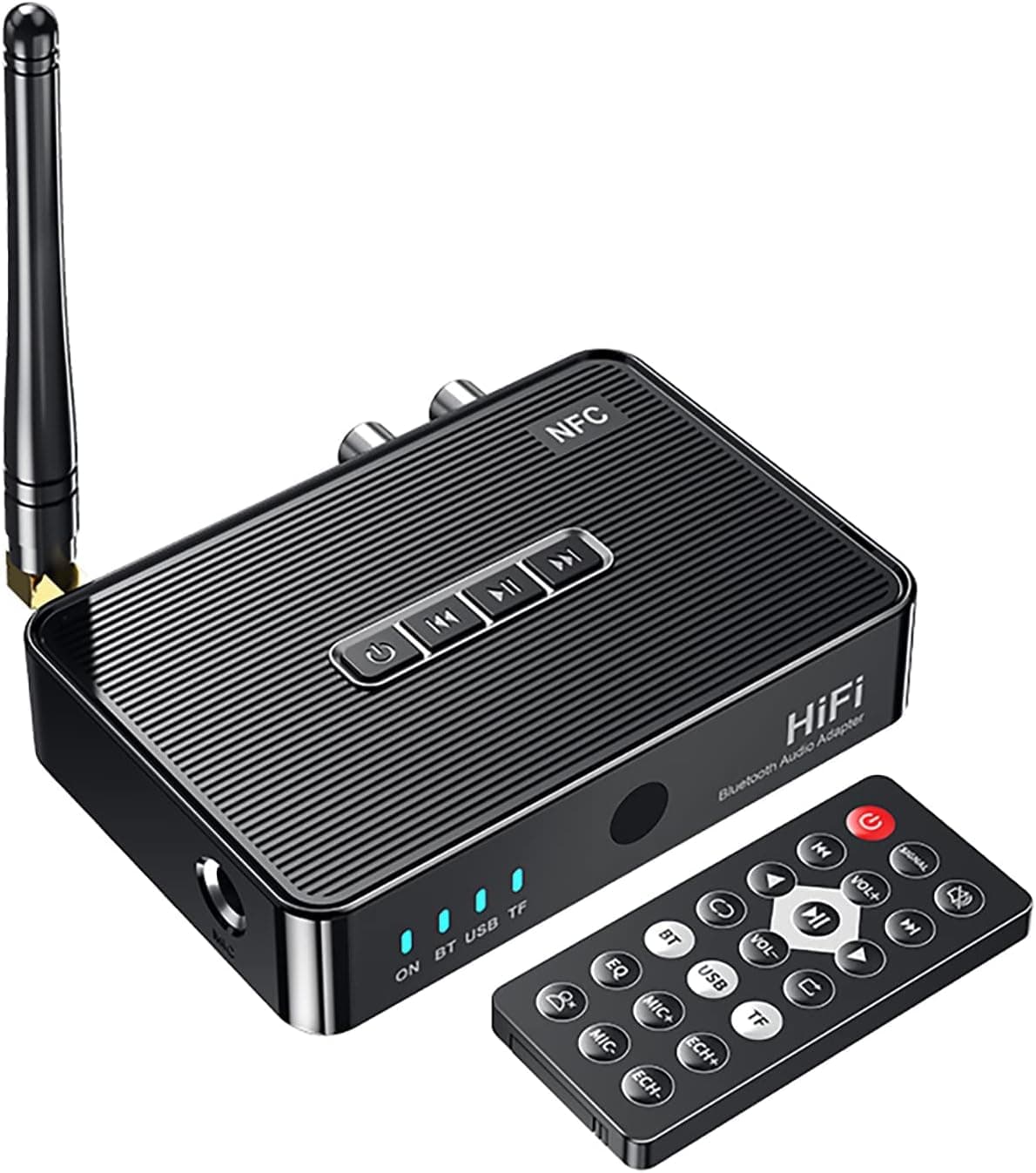 Etzin Bluetooth 5.1 Audio Receiver Transmitter,Wireless Audio Adapter NFC to RCA Stereo Audio Amplifier for Home Music Streaming-EPL-1097WA.