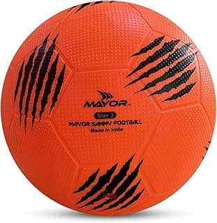 Mayor Sammy Indoor and Outdoor Rubber Football Kids Football for Age Group Below 9 Years - Size: 3 (Pack of 1, Orange)