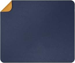 Dyazo Ergonomic PU Vegan Leather Mouse Pad, Non-Slip, Anti-Skid, Reversible use, Dual Color, Splash-Proof Suitable for Gaming, Computer, Laptop, Home & Office (-9.8 X 8.2 Inch Blue & Yellow)