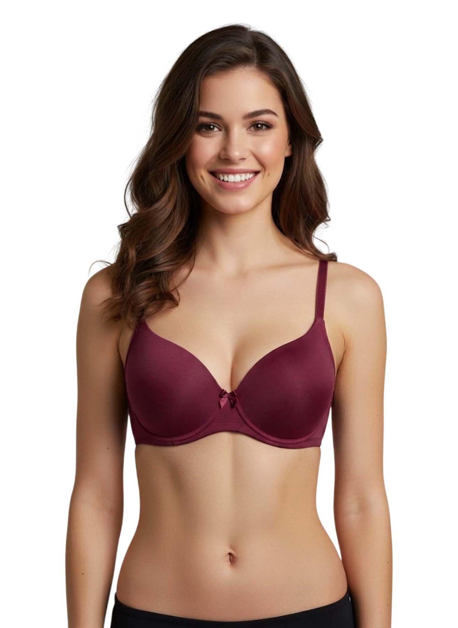Fshway Women’s Bra for Everyday Comfort | Non-Wired & Lightly Padded T-Shirt Bra for Women & Girls | Soft Breathable Cotton Fabric | Adjustable Straps | Seamless Regular Fit Bra