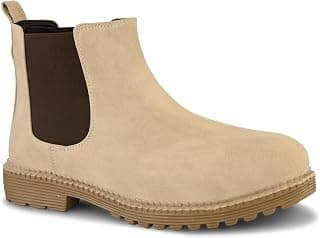 STANPHORD Men Suede Chelsea Ankle Boots | Faux Suede Slip-On Elastic Side Panels | Cushioned | Casual Formal Winter Daily Wear (TPZN 2236)