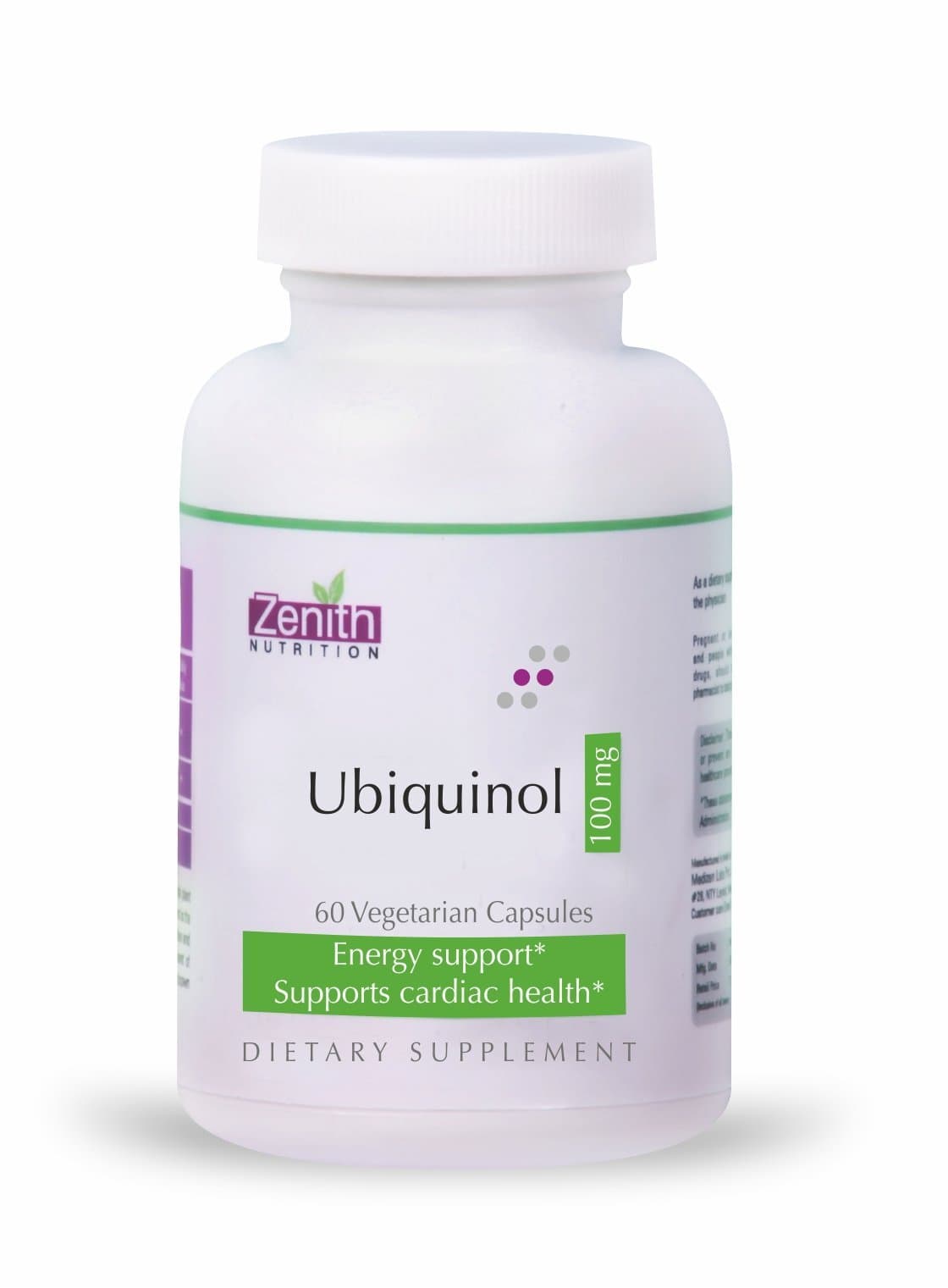 Zenith Nutrition Ubiquinol 100 mg - 30 Vegi Capsules