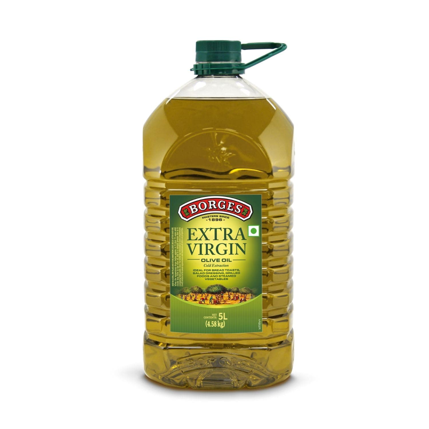 Borges Extra Virgin Olive Oil - 5L |Unrefined & Cold Pressed Oil|Packed in Spain |75% MUFA | Rich in Antioxidants | Ideal For low heat cooking like sauteing & grilling, salad dressing