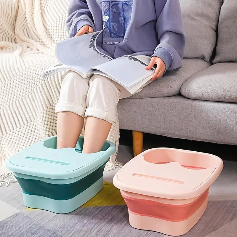 ARJ Collapsible Foot Bath Soak Tub for Soaking Feet, Foot Massager Bucket with Massage Acupoints,Foot Soaking Tub with Phone Placement Slot, Multi-Function Collapsible Bucket