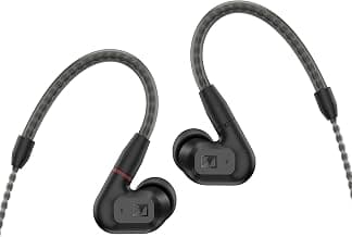 Sennheiser IE 200 in-Ear Audiophile Headphones, German Design, 7mm Wide Band Driver, Detachable MMCX Cable, Flexible Ear Hooks, Balanced Tuning, Rich Bass, Perfect for Gaming, 2Y Warranty