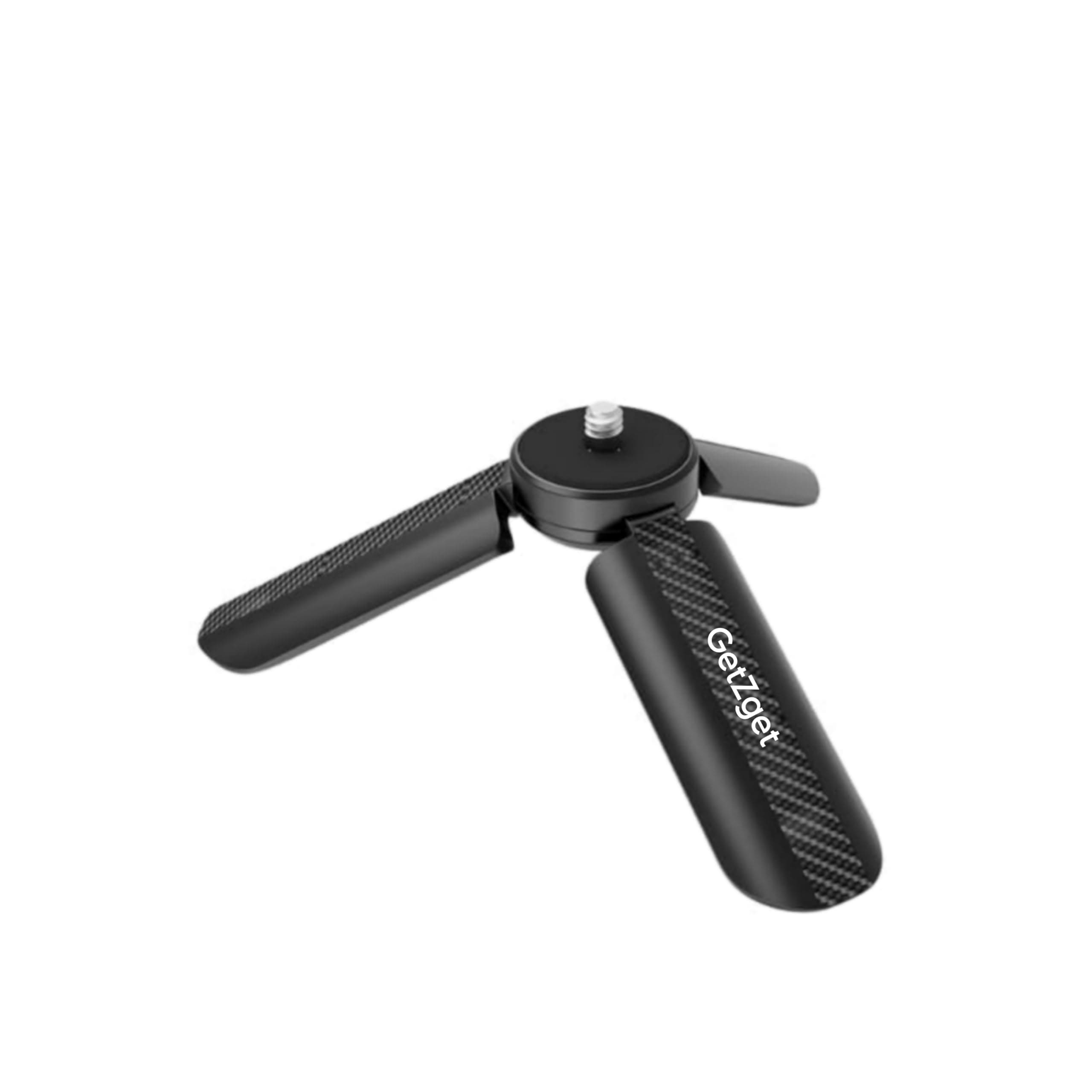 GetZget® Mini Tripod Desktop Stand Stabilizer Holder Compatible with DJI OSMO Pocket 3/ Pocket 2, DJI Action 6/5/ 4/3, Insta360 X2/ X3/ X4/ X5, Gopro Camera 1/4Th Screw Mount Accessories