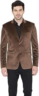 WINTAGE Men's Velvet Two Buttoned Notch Lapel Party Coat Blazer-4 Colors