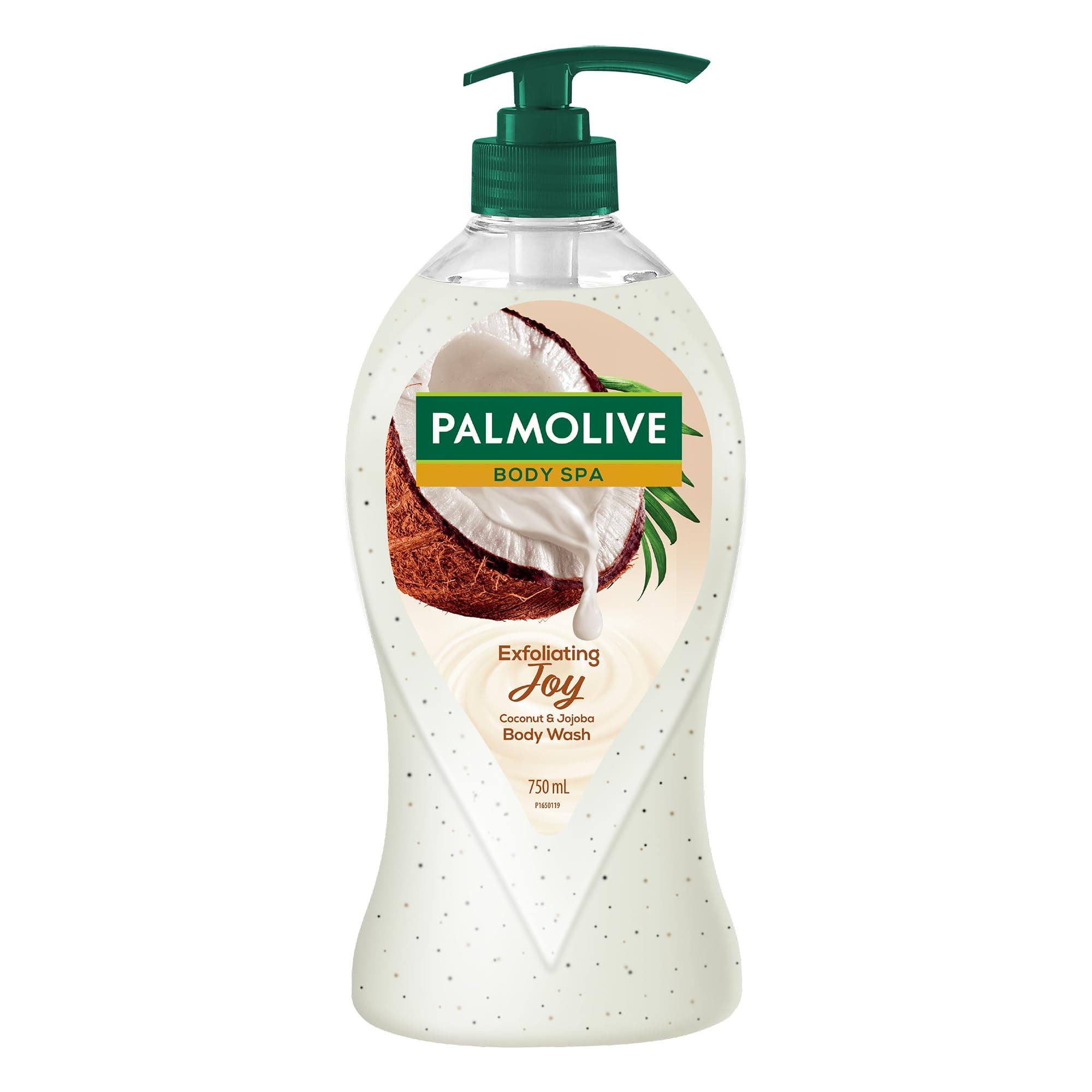 Palmolive Exfoliating Joy Bodywash for Women & Men, 750ml Crème Based Shower Gel Crushed Coconut & Jojoba Butter Extracts For Smooth Skin, PH Balanced Bodywash, Free Of Parabens And Silicones