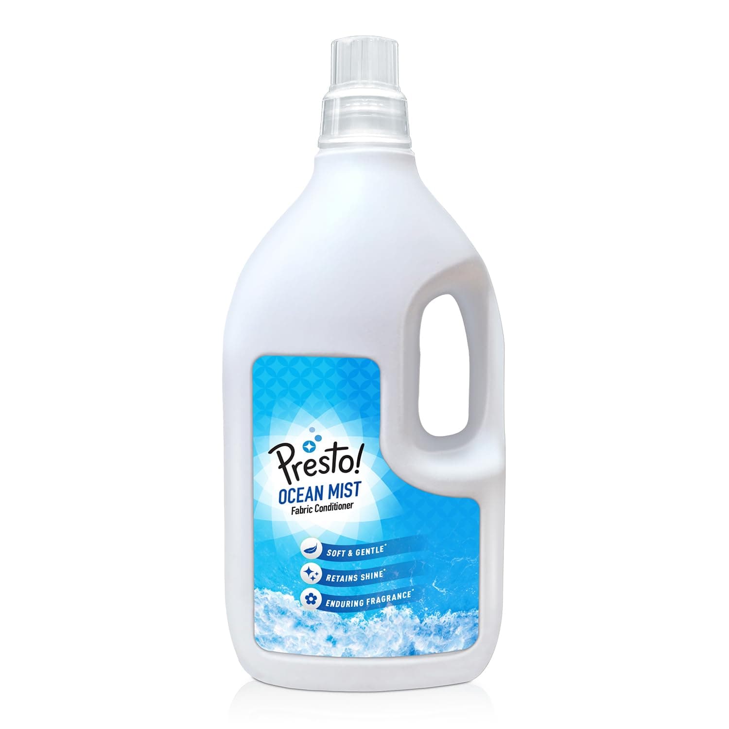 Amazon Brand - Presto! Ocean Mist Fabric Conditioner Liquid | 2 Litre | Long-Lasting Freshness | Softens & Protects | Suitable for All Wash Types | Safe for Delicates | Phosphate and Bleach-Free