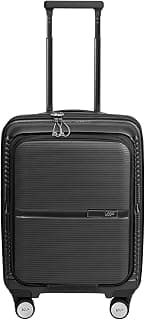 VIP AER Plus Pro Cabin Trolley Bag 56cm | Small | Hard Luggage | Smooth 8-Wheel Suitcase with Laptop Compartment | Flushed TSA Lock – Business Travel Luggage | 3 Years International Warranty (Black)