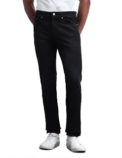Flying Machine Washed Black Solid Skinny Fit Men Jeans