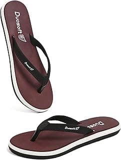 Doctor Walk Flip Flops with Comfortable Footpad, Soft Straps, Anti-Skid Design, Black and White Slipper for Women's