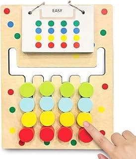 Wembley Kids Montessori Puzzle Game Learning Toy for Kids Age 3-8 Years Color and Pattern Matching Logic Brain Game Preschool Educational Activity Travel Toys for 4,5,6,7,8 Birthday Gift for Boy Girl