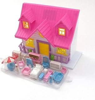 Mini Dollhouse for Girls House Play Set (Small Doll House Kids )