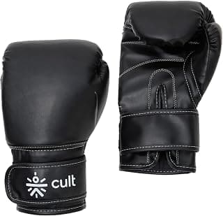 Cult Neo Boxing Gloves 14 OZ – Pro-Style Training Gloves for Sparring, Heavy Bag & Mitt Work – Premium PU Leather, Shock Absorbing Padding, Ergonomic Design with Wrist Support – Black