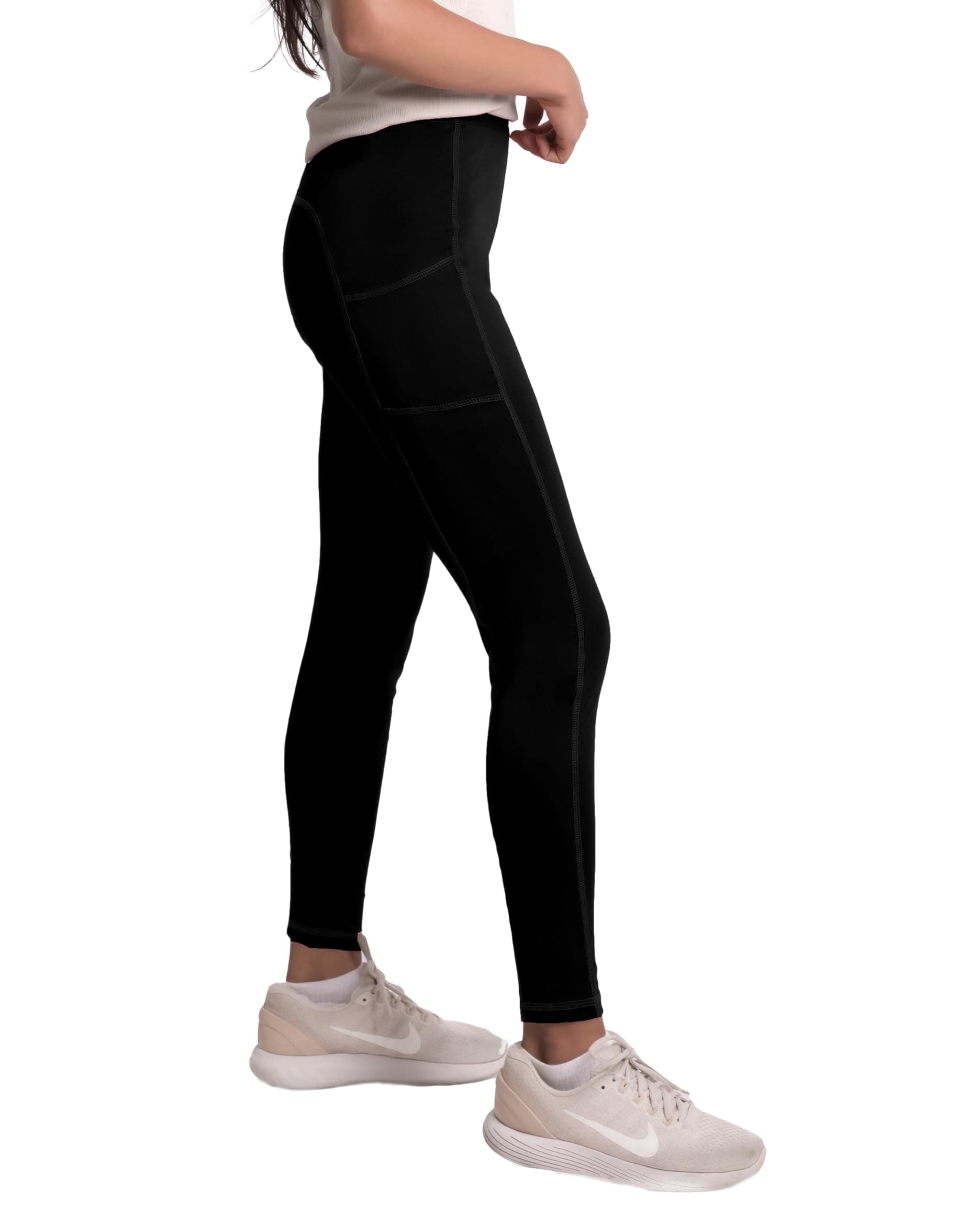 Mehrang Women's Gym Wear Tights | Track Pants with Mesh Insert & Side Pockets : Ideal for Active Wear, Yoga & Workout | Stretchable Gym Pants for Women & Tights for Women