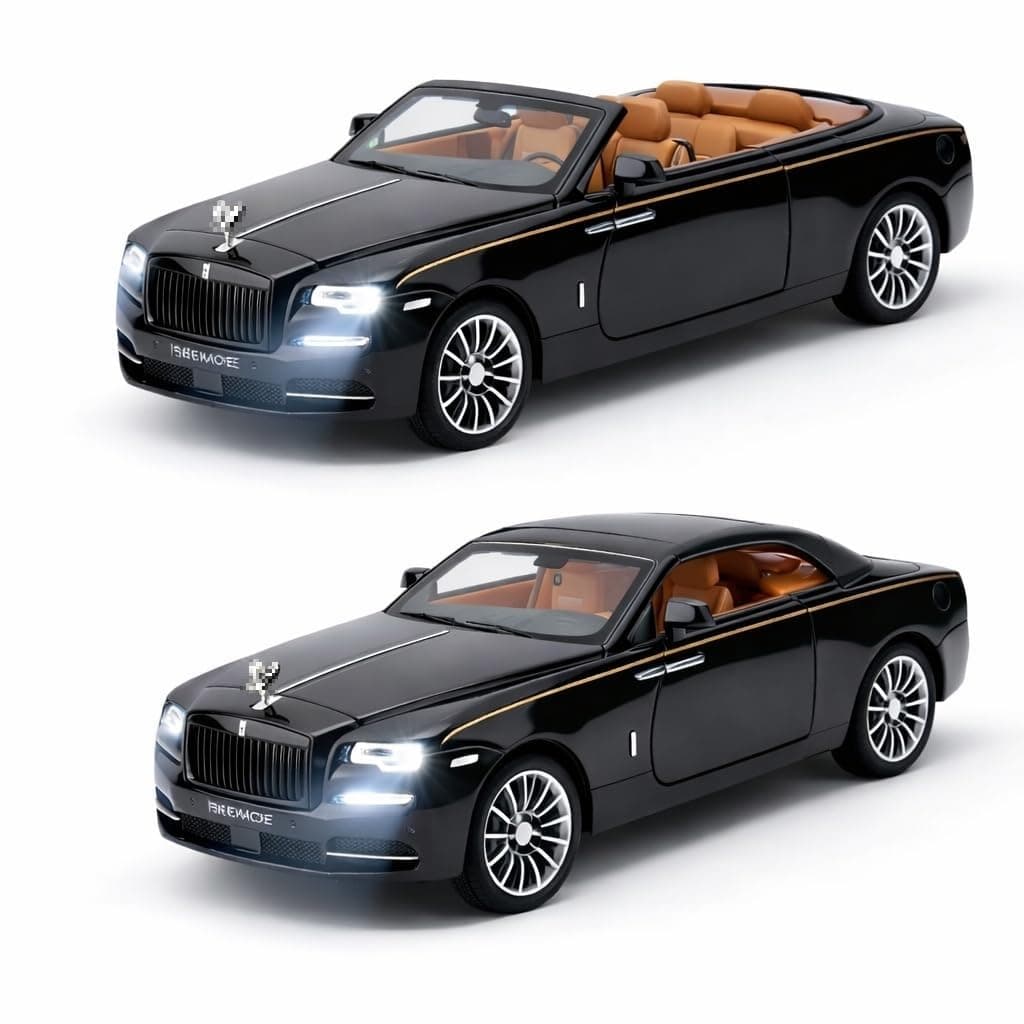 Sky Tech® Rolls-Royce Dawn 1:32 Scale Model Car Exclusive Alloy Metal Car Die-cast Scale Model Pullback Toy with Sound & Light Music Best Gifts Toys Kids【Colors as Per Stock】