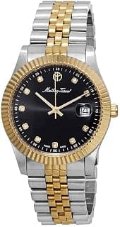 Mathey-Tissot Swiss Made Rolly Iii Crystal Black Dial Analog Watch - for Men H710BN