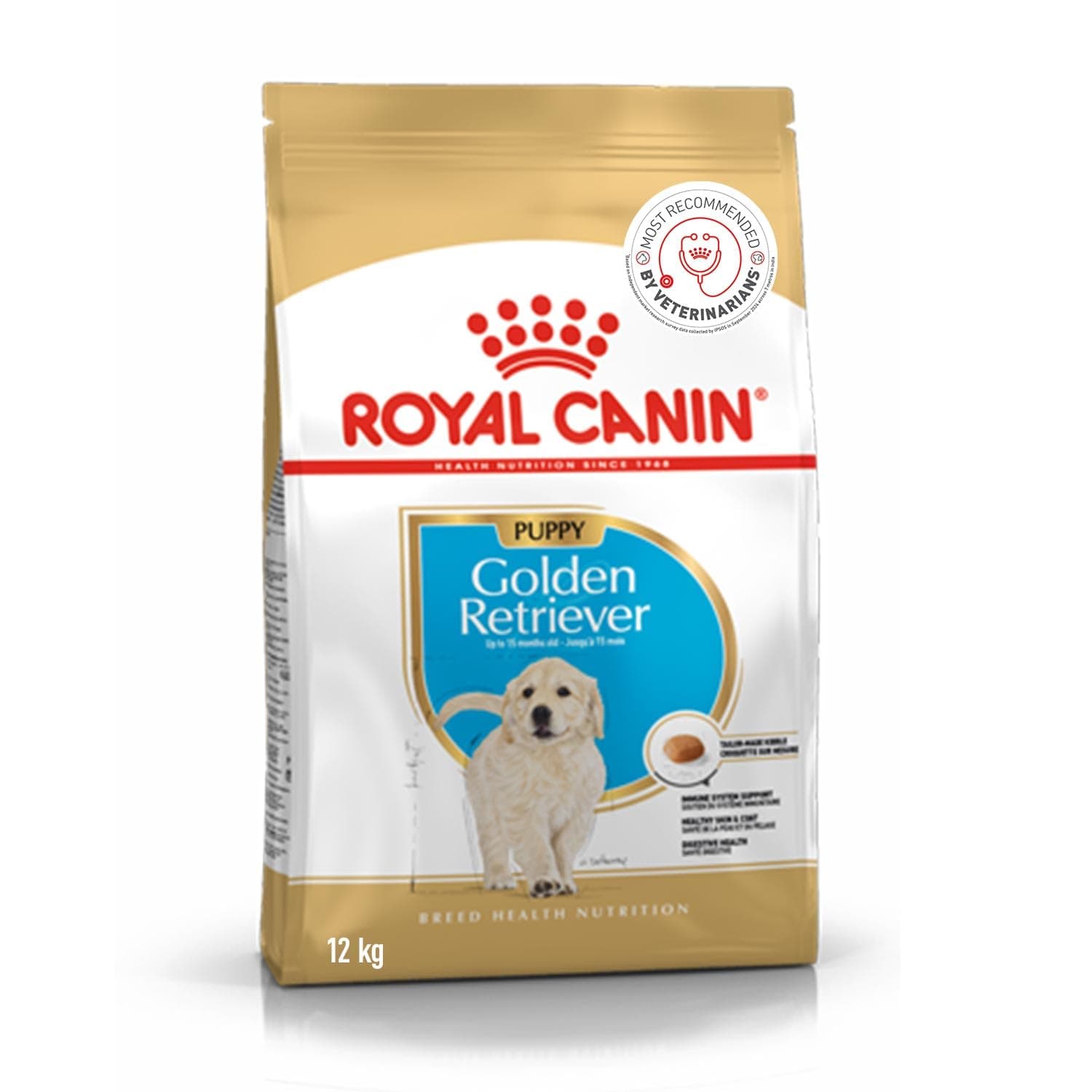 Royal Canin Golden Retriever Puppy Food, Dry Food, Supports Immune System & digestive health, Promotes Healthy Skin & Coat, 12 Kg
