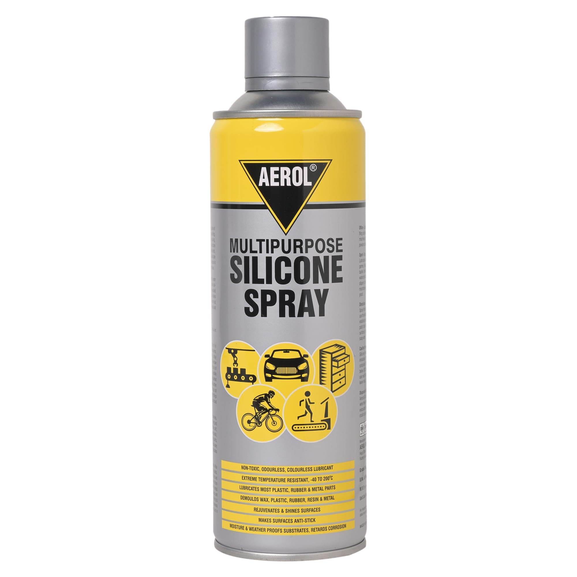 Aerol Multipurpose Silicone Lubricant Spray, Grade 70 (300g/513 ml) Odourless, Colourless & Non-Toxic Lubricant, Rejuvenates & Shines Surfaces, Lubricates Most Plastic, Rubber & Metal Parts