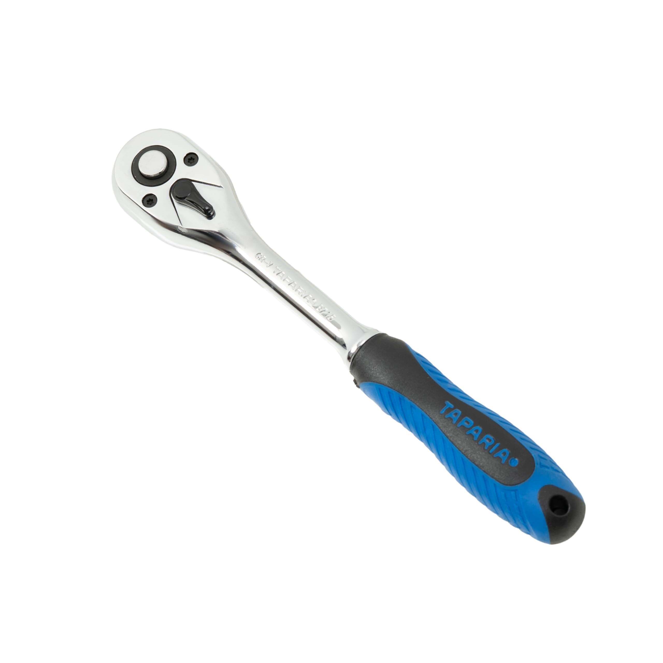 Taparia 3/8" (9.5mm) Square Drive Ratchet Handle (B715)-Compatible w/ 3/8"Square-Drive Socket and Accessories-Reversible Action for All-Sizes, Ergonomic Grip-Automotive, Industrial