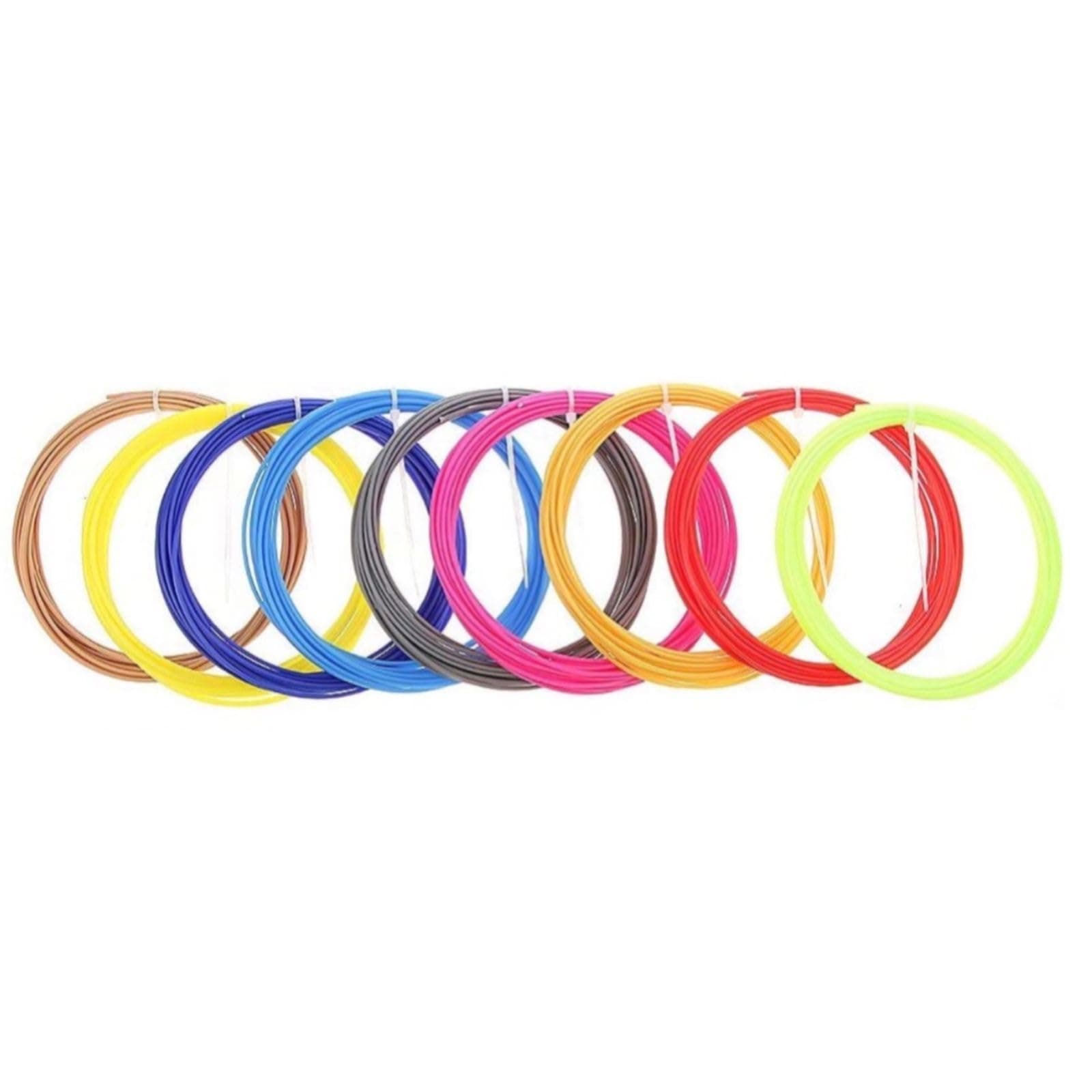 Trocshop PLA Filament 5m Each Set of 10 | 3D Pen PLA | 3D Pen filaments| 3D PLA Filaments | 3D Pen Wires 5m Each