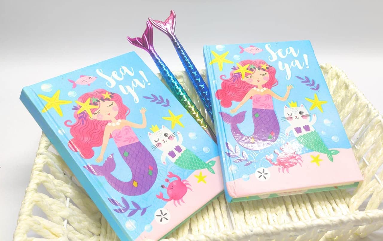 TERA 13 Mermaid Mini Diary With Pen For Kids (2 Diary & 2 Pen) Ruled Page Diary, Smooth Writing Pen, Cute Pocket Notebook Diary For Girls, Best For Birthday Gift & School Supplies