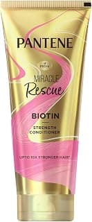 Pantene Miracle Rescue Biotin Strength Conditioner | 10x Stronger Hair | Lightweight, smooth | Suitable for all hair types | 80ml
