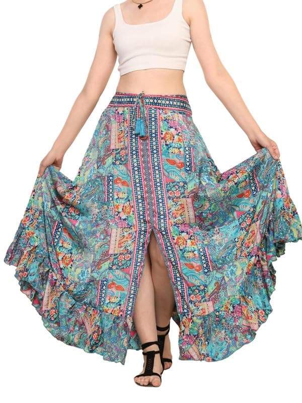 KE Kanha Exports Skirt for Woman | Women Skirts | Skirt Perfect for Beach | Summer top | Boho | Short & Long Skirt | Stylish Lehenga Type