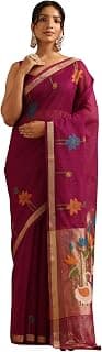 Soch Womens Tissue Bird Motifs Zari Woven Saree