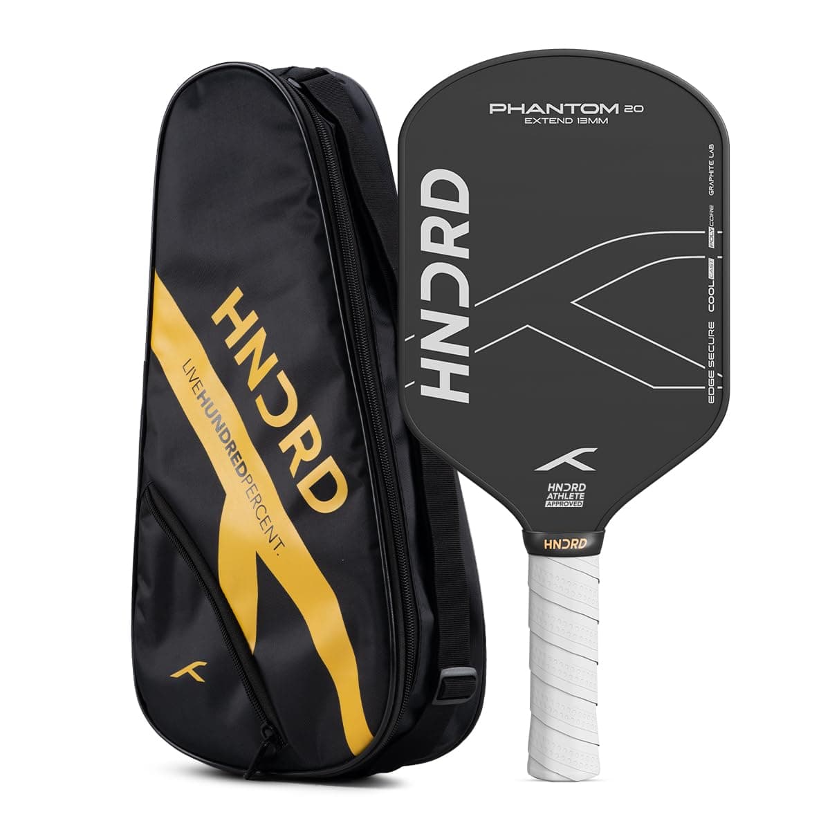Hundred Phantom 20 USA Approved Pickleball Paddle | Japan Raw Carbon Fiber | Consistent Performance | Control Play | Free Bag Included
