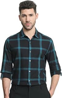 MUFTI Black Windowpane Slim Fit Shirt