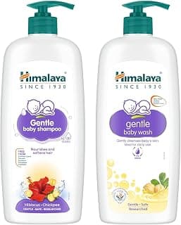 Himalaya Gentle Baby Shampoo (600ml) + Himalaya Gentle Baby Wash (600ml)