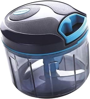 Signoraware Multipurpose BPA Free Plastic Big Manual Chopper and Quick Cutter with 3 Stainless Steel Blade | Ideal For Vegetable, Dry Fruit and Onion Quick Chopping (725ml | Cocoa Grey)