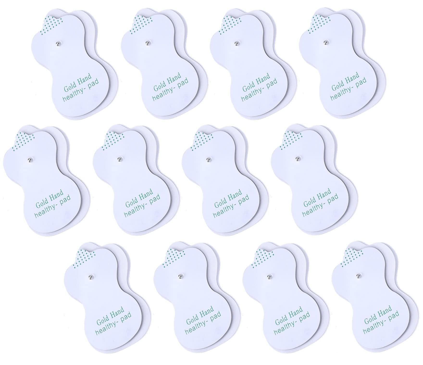 AGAM Digital Therapy Machine Electrodes (Health Herald) – Strong Adhesive Gel, Universal Replacement Pads for Muscle Pain Relief, Reusable TENS Unit Electrode Pads (Pack-12)