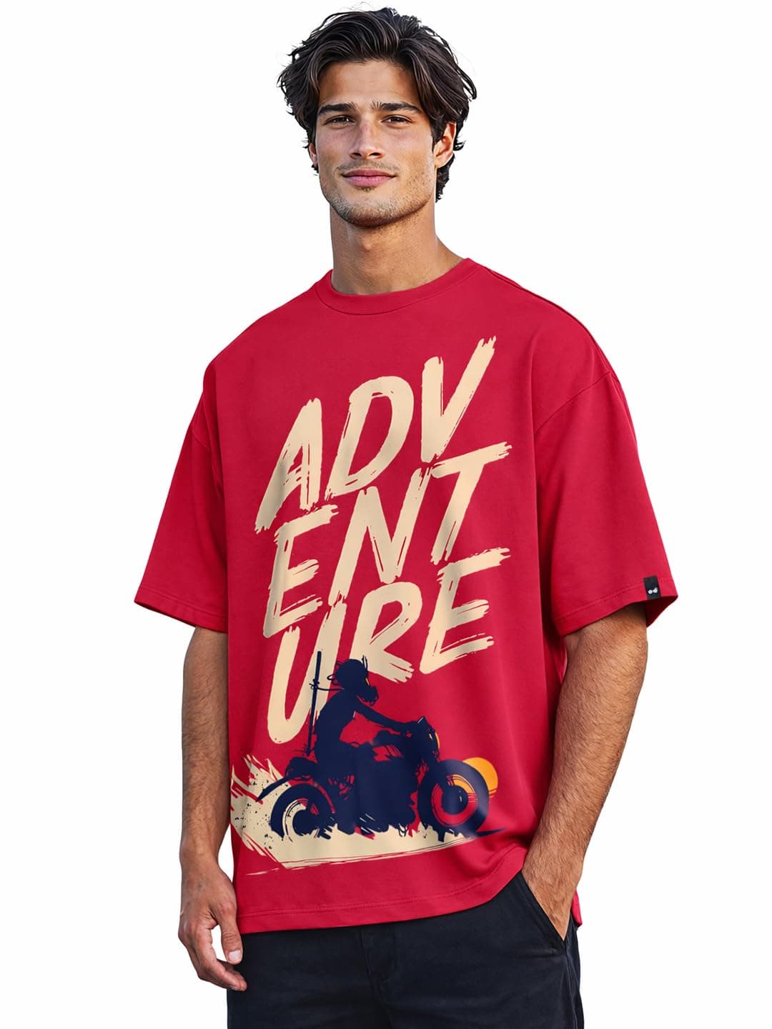 Bewakoof Men's Graphic Printed 100% Cotton T-Shirt - Oversized Fit, Round Neck, Half Sleeves