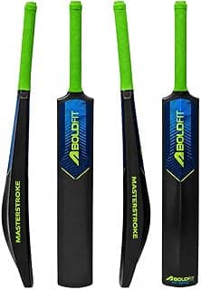 Boldfit MasterStroke Plastic Cricket Bat Full Size Durable Bats for Tennis & Wind Ball Lightweight Adult & Teen Tournament Match Bat, Blue, Size 8