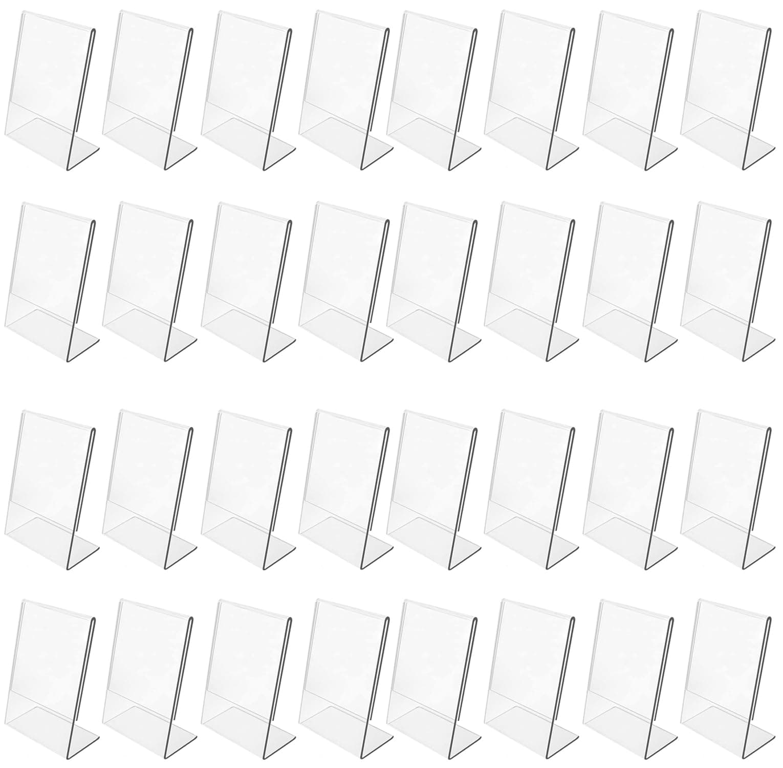 Parikshit Sublimation 32pcs QR Code scaner Display Stand, Acrylic paper Sign Holder, 10.16 x 15.24 cm (32)